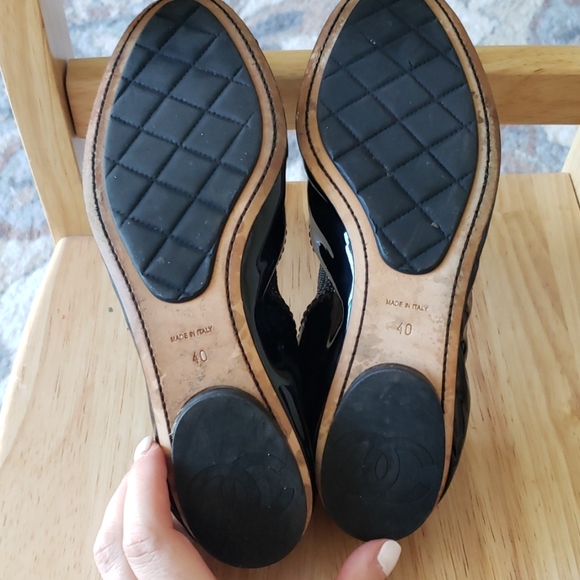 Chanel Black Patent Leather Mules size 40EU =9.5US - Picture 8 of 16